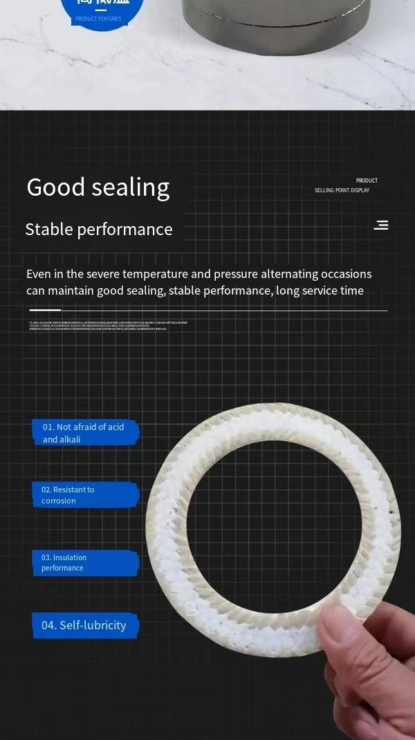 Good Self-Lubricating, Wear-Resistant Carbon Fiber Impregnated Graphite Packing for Chemical Industry Graphite Fiber Packing