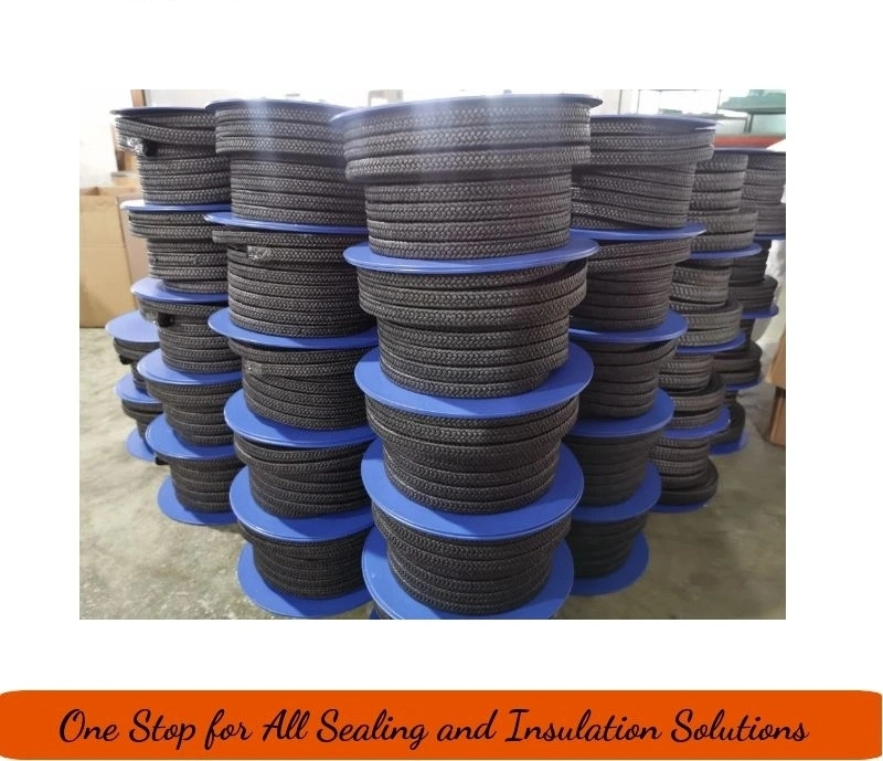 Braided Compression Graphite PTFE Filled Carbon Fiber Stack Packing with Aramid Corner Gland Packing